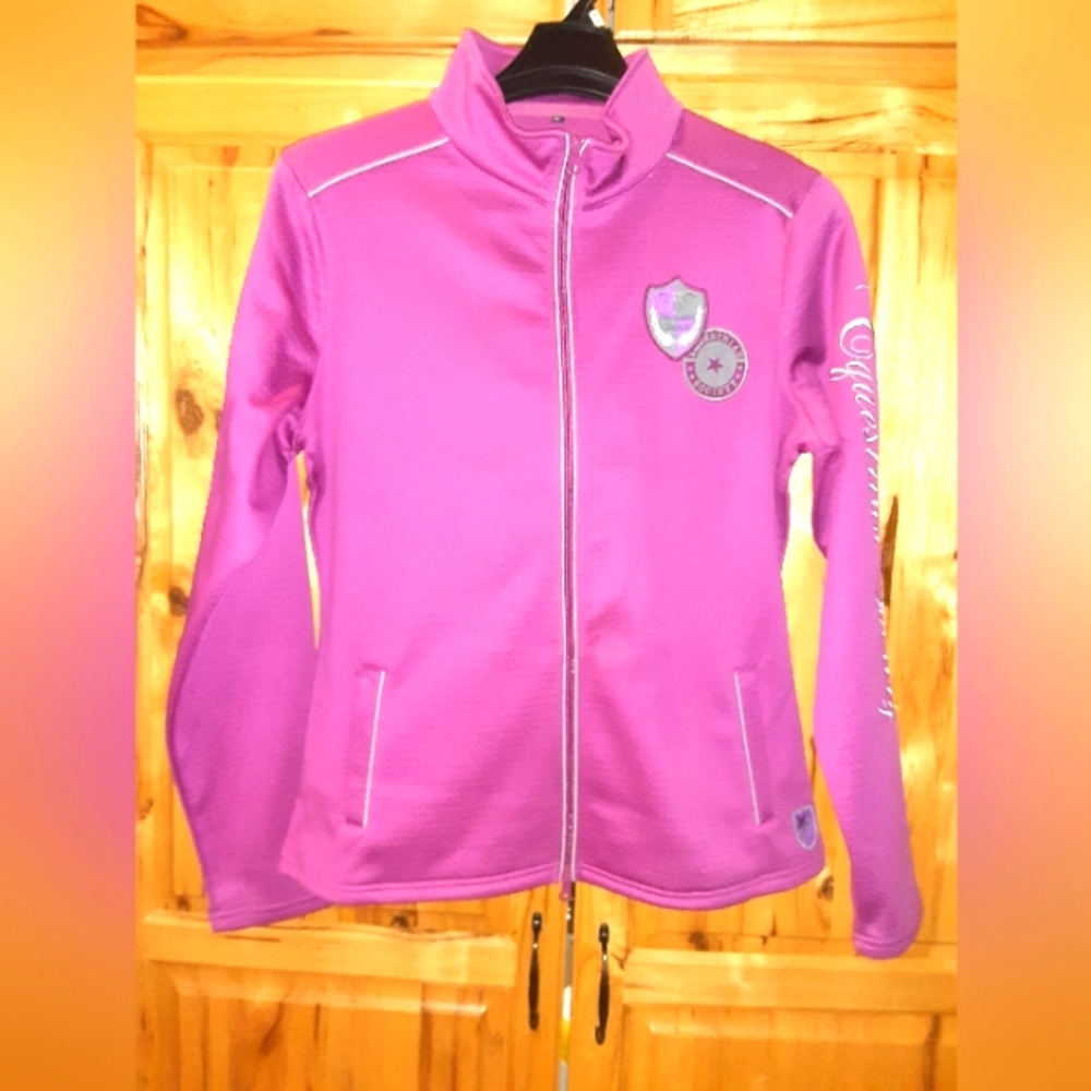 Harry's Horse Fleece Riding Jacket Equestrian Society Pink BNWOT Pen Mark XL